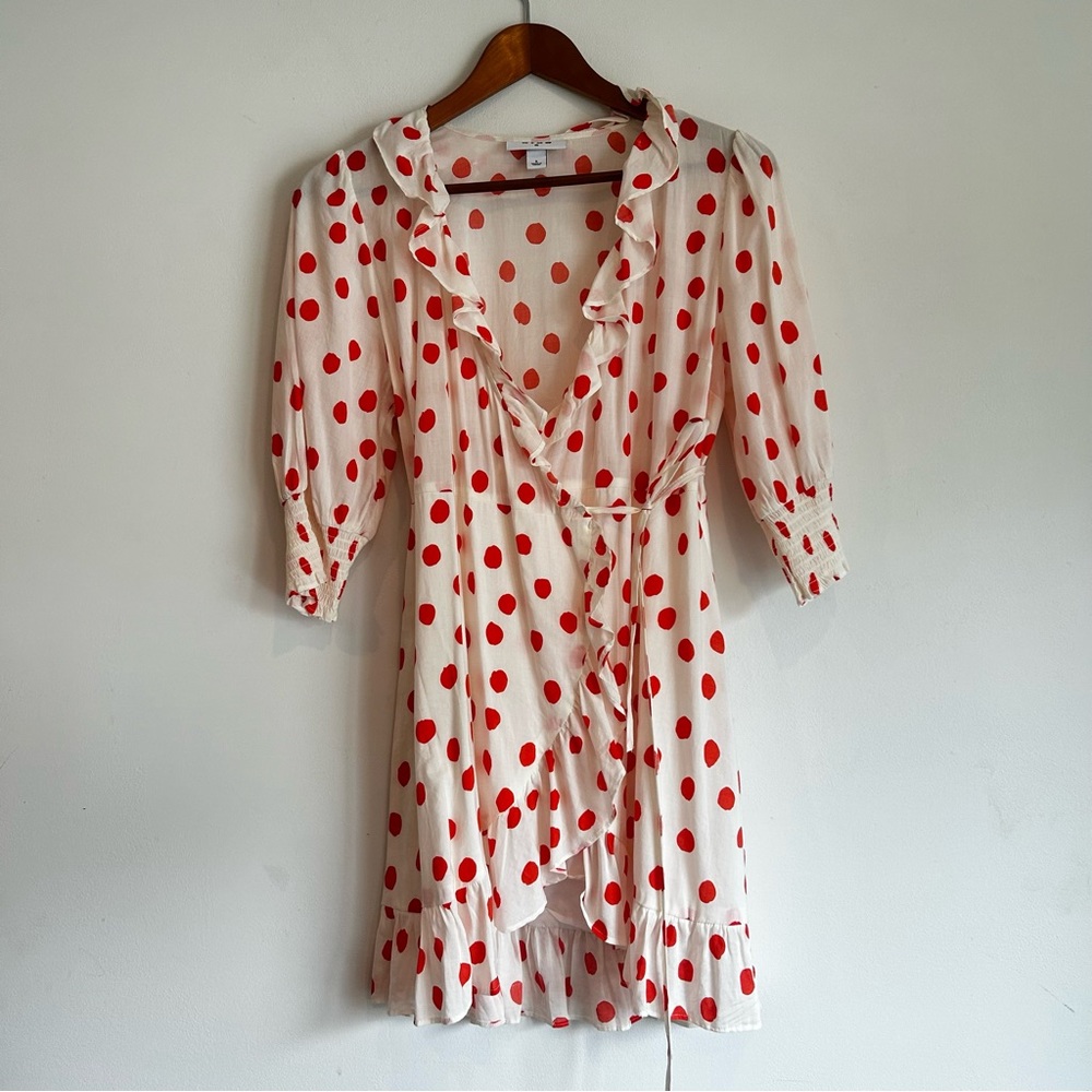 Rixo, Sumer spring dress, polka dot red and white.